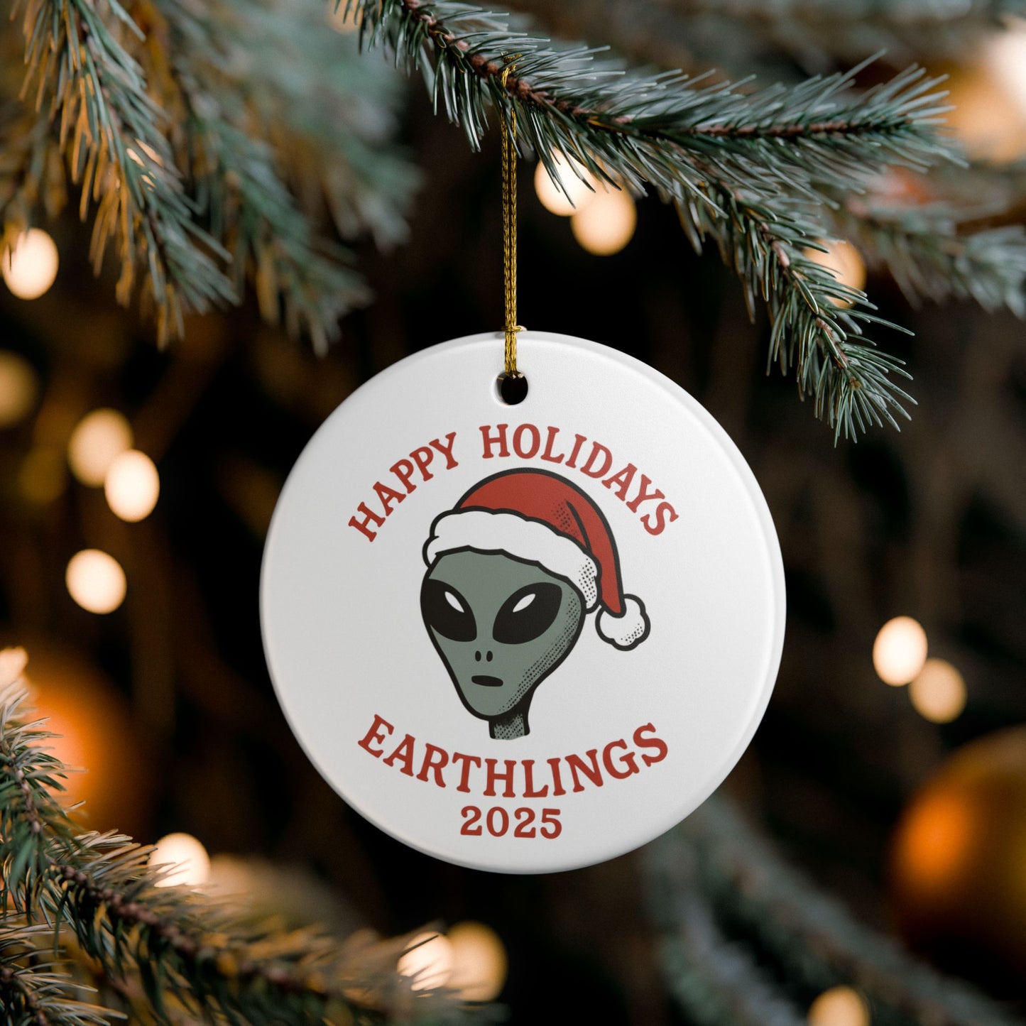 Happy Holidays Earthlings - 1 - Ceramic