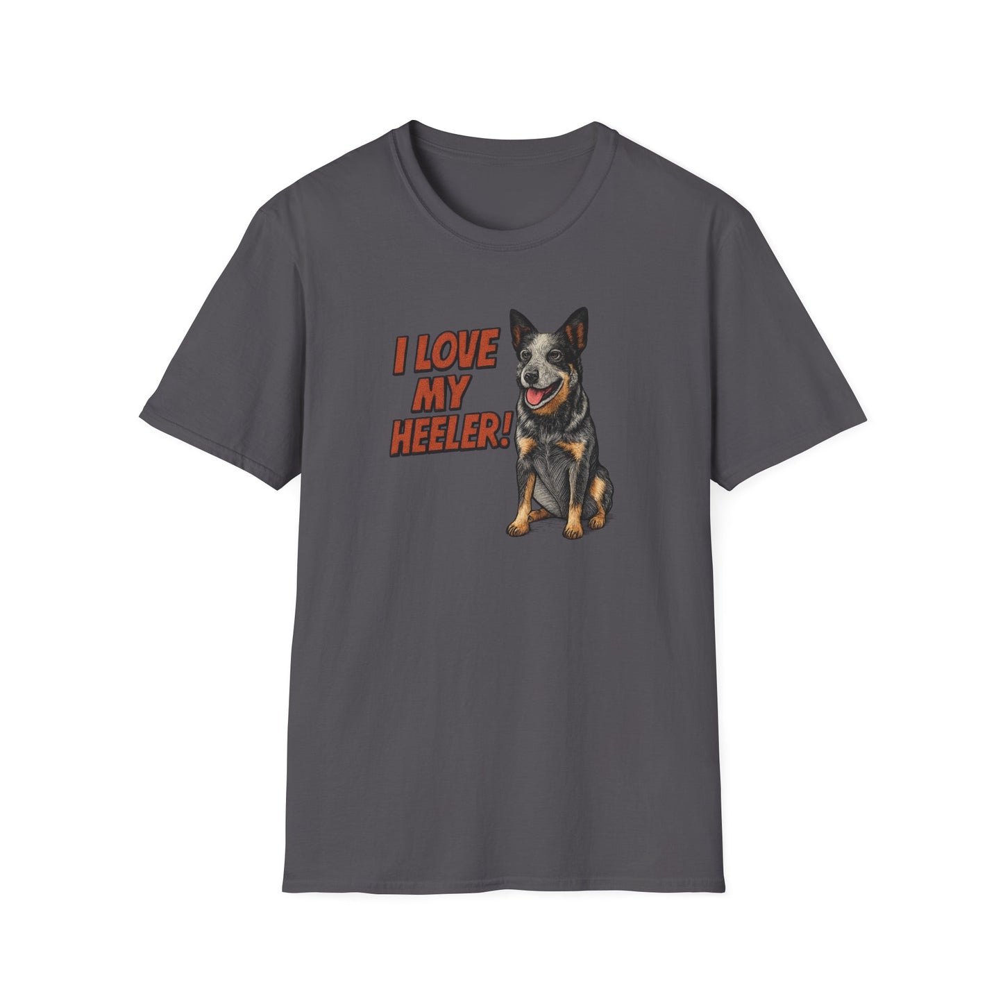 I Love My Heeler Unisex T-Shirt for Dog Lovers, Pet Owner Gift, Animal Lover Apparel, Cute Dog T-Shirt, Funny Pet Tee