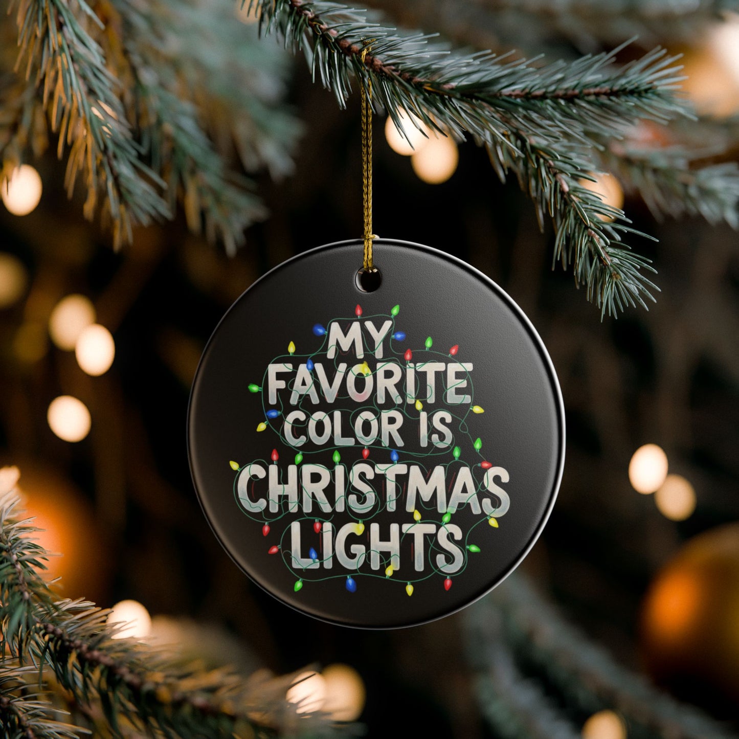 My Favorite Color Is Christmas Lights - 1 - Ceramic