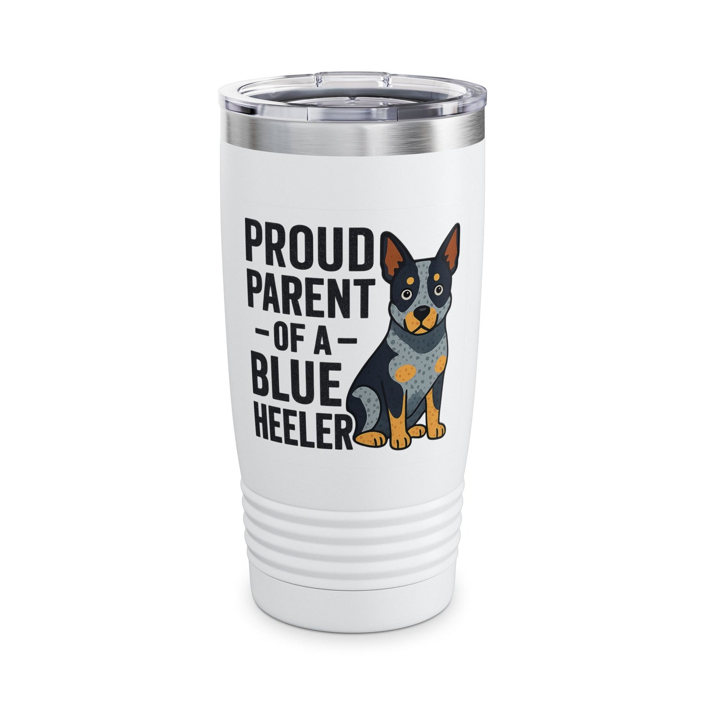 Proud Parent Tumbler, Blue Heeler Dog Mug, Pet Lover Gift, Custom Travel Cup, Dog Owner Appreciation