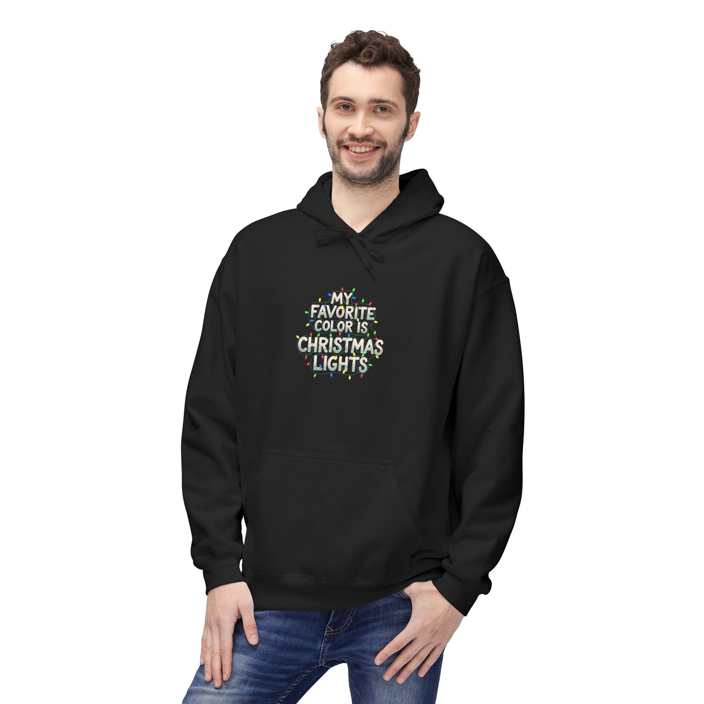 My Favorite Color Is Christmas Lights - 1 - Pull Over Hoodie