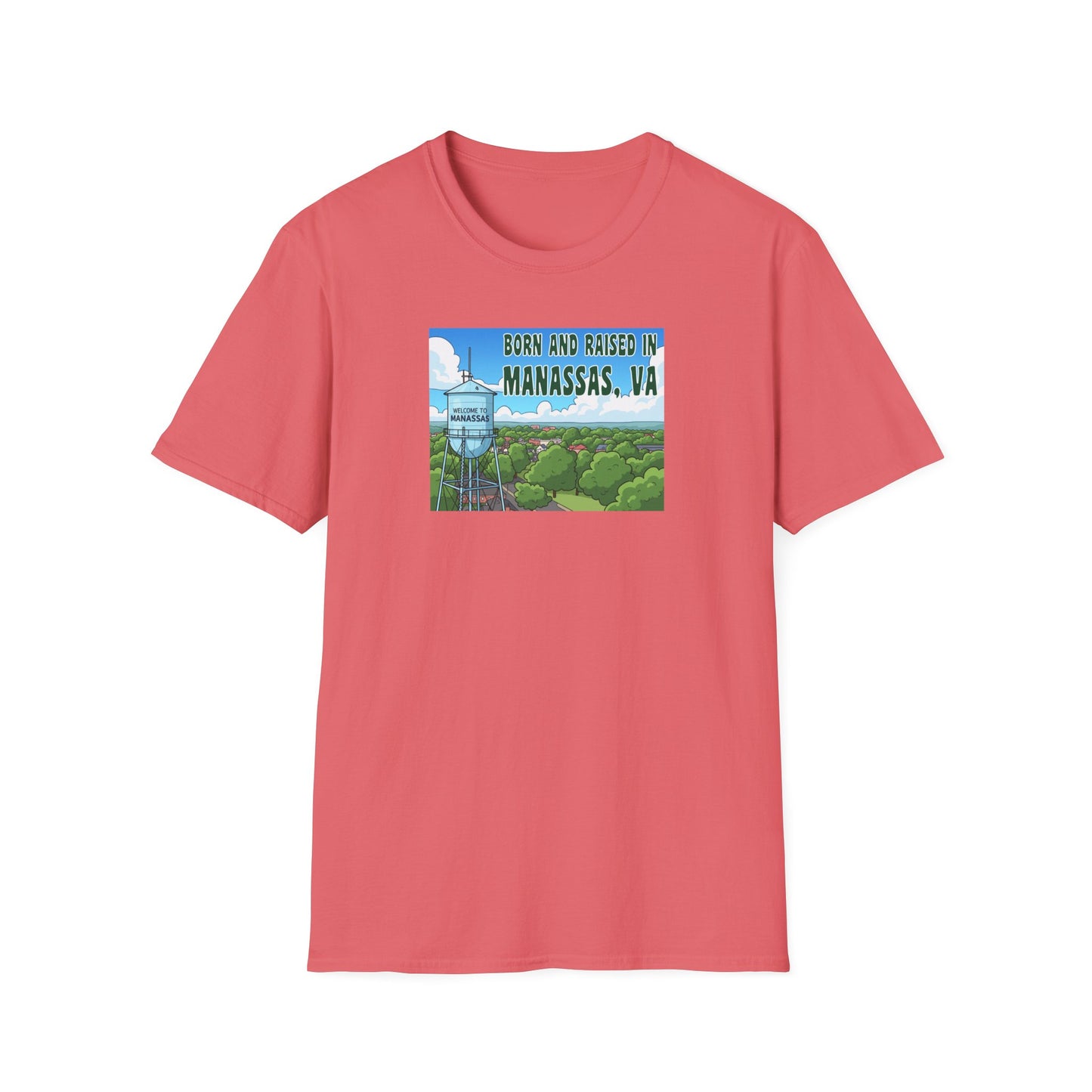 Born and Raised in Manassas Unisex T-Shirt, Comfortable Tee for Locals, Gift for Residents, Town Pride Wear, Virginia Souvenir