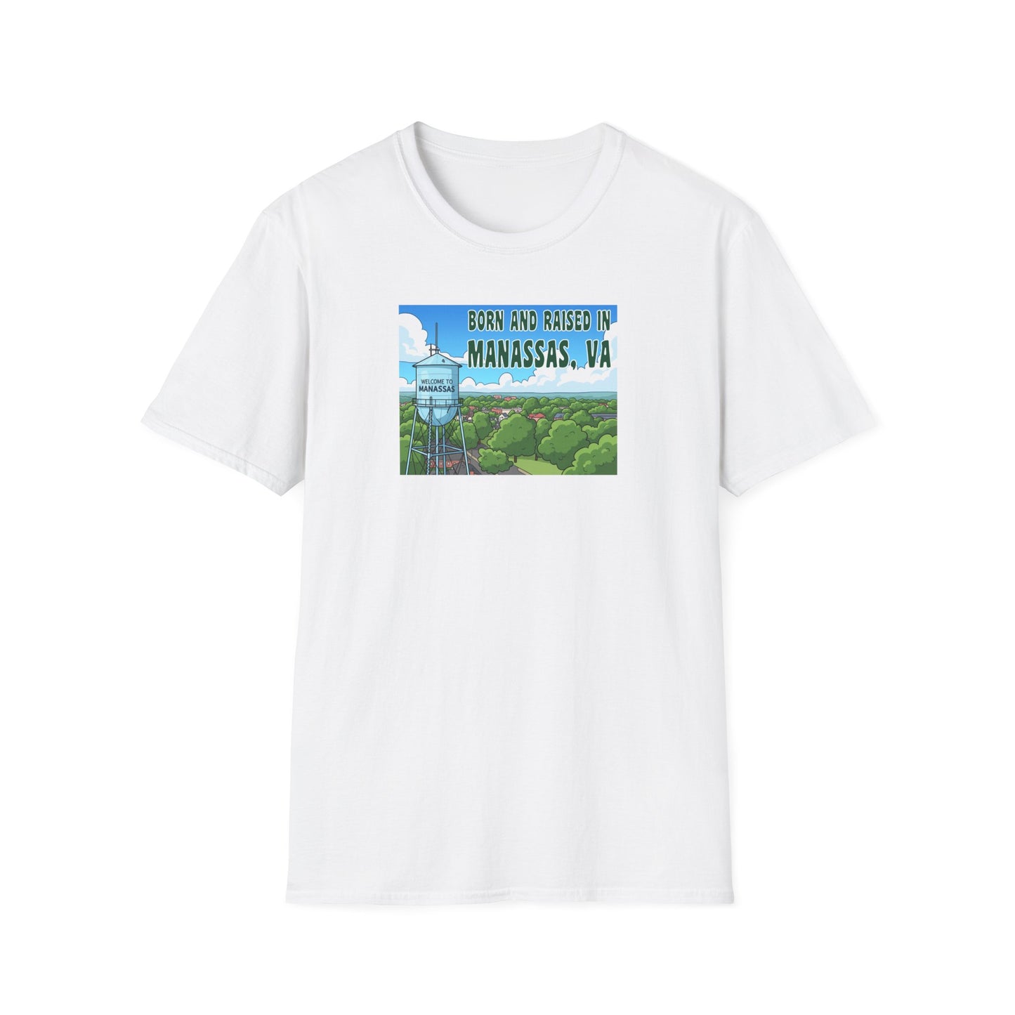 Born and Raised in Manassas Unisex T-Shirt, Comfortable Tee for Locals, Gift for Residents, Town Pride Wear, Virginia Souvenir