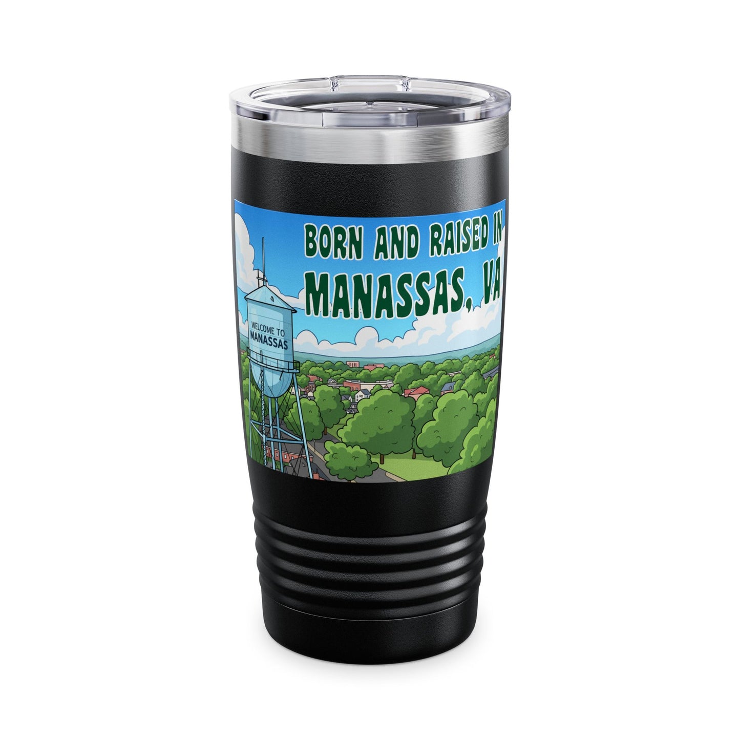 Manassas Travel Tumbler, 20oz Insulated Coffee Cup, Personalized Gifts, Nature Lover's Mug, Souvenir from Virginia