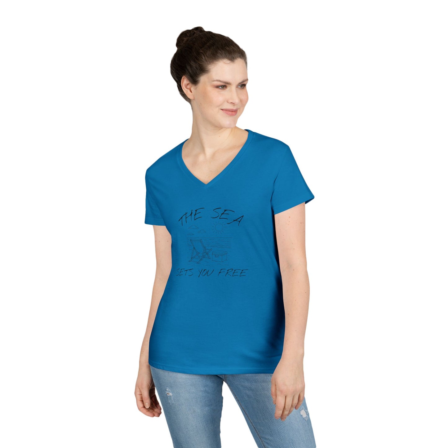 The Sea Sets You Free - Woman's V Neck