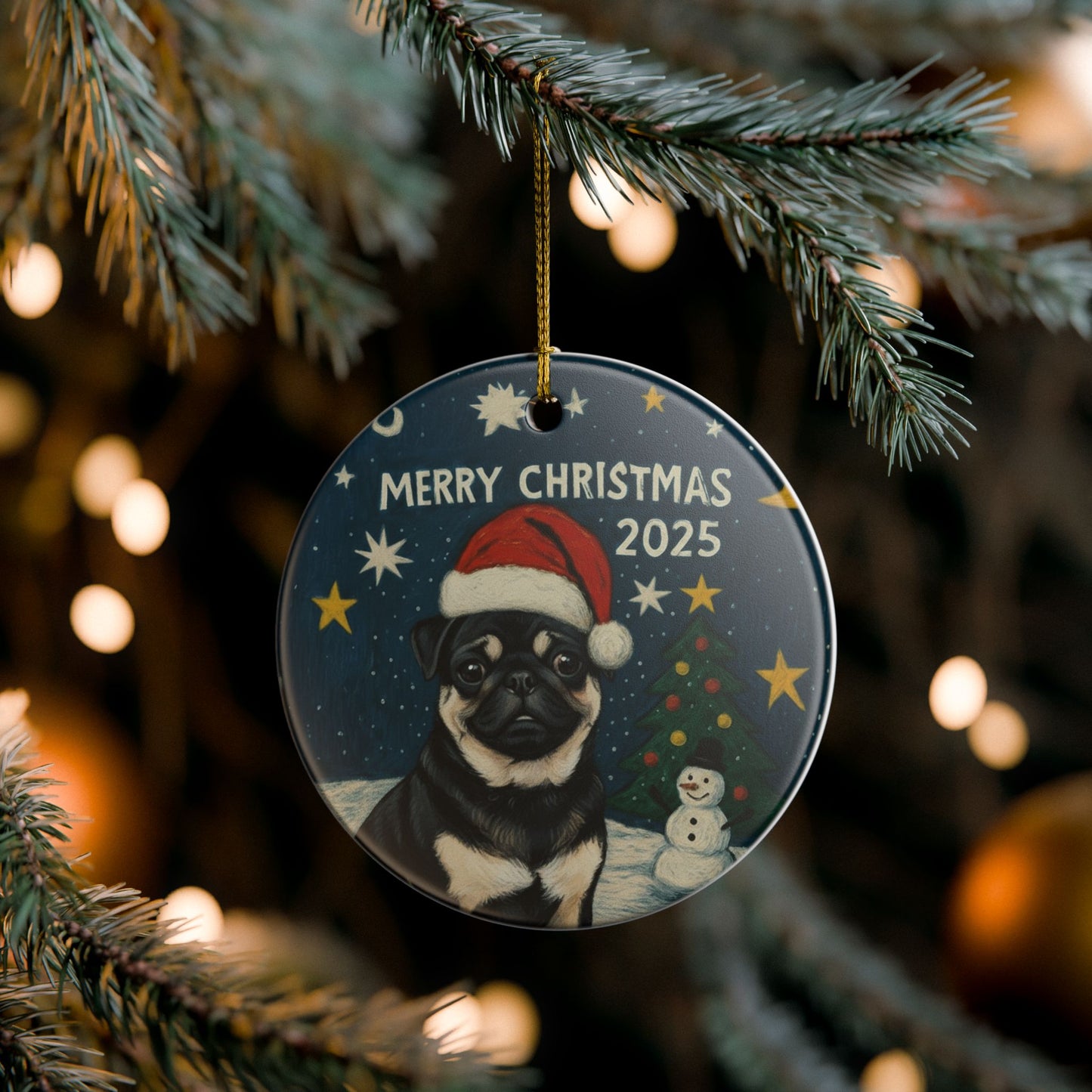 Pug Christmas 2025 - 1 - Ceramic