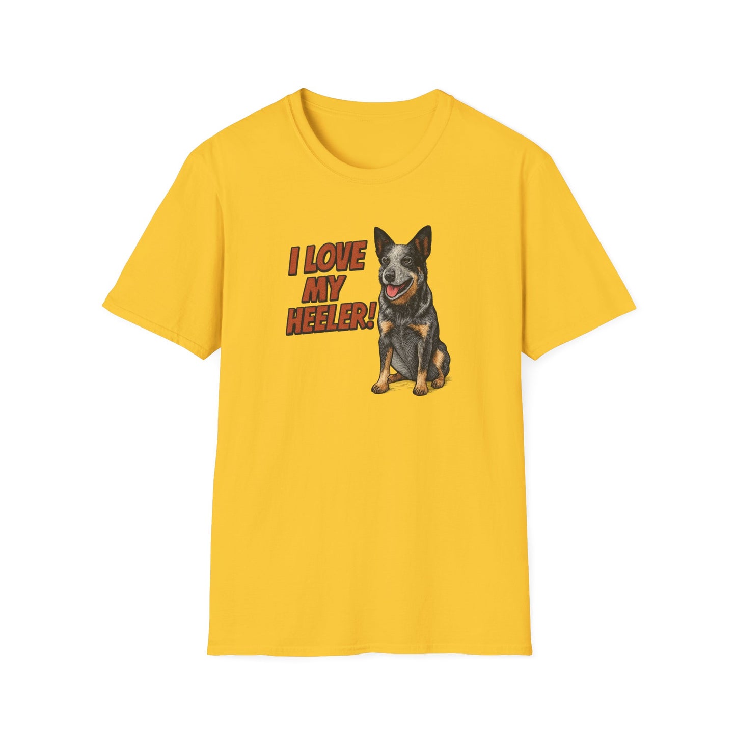 I Love My Heeler Unisex T-Shirt for Dog Lovers, Pet Owner Gift, Animal Lover Apparel, Cute Dog T-Shirt, Funny Pet Tee