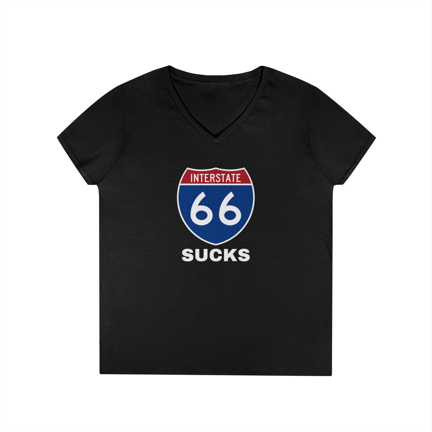 Interstate 66 Sucks Woman's V-Neck