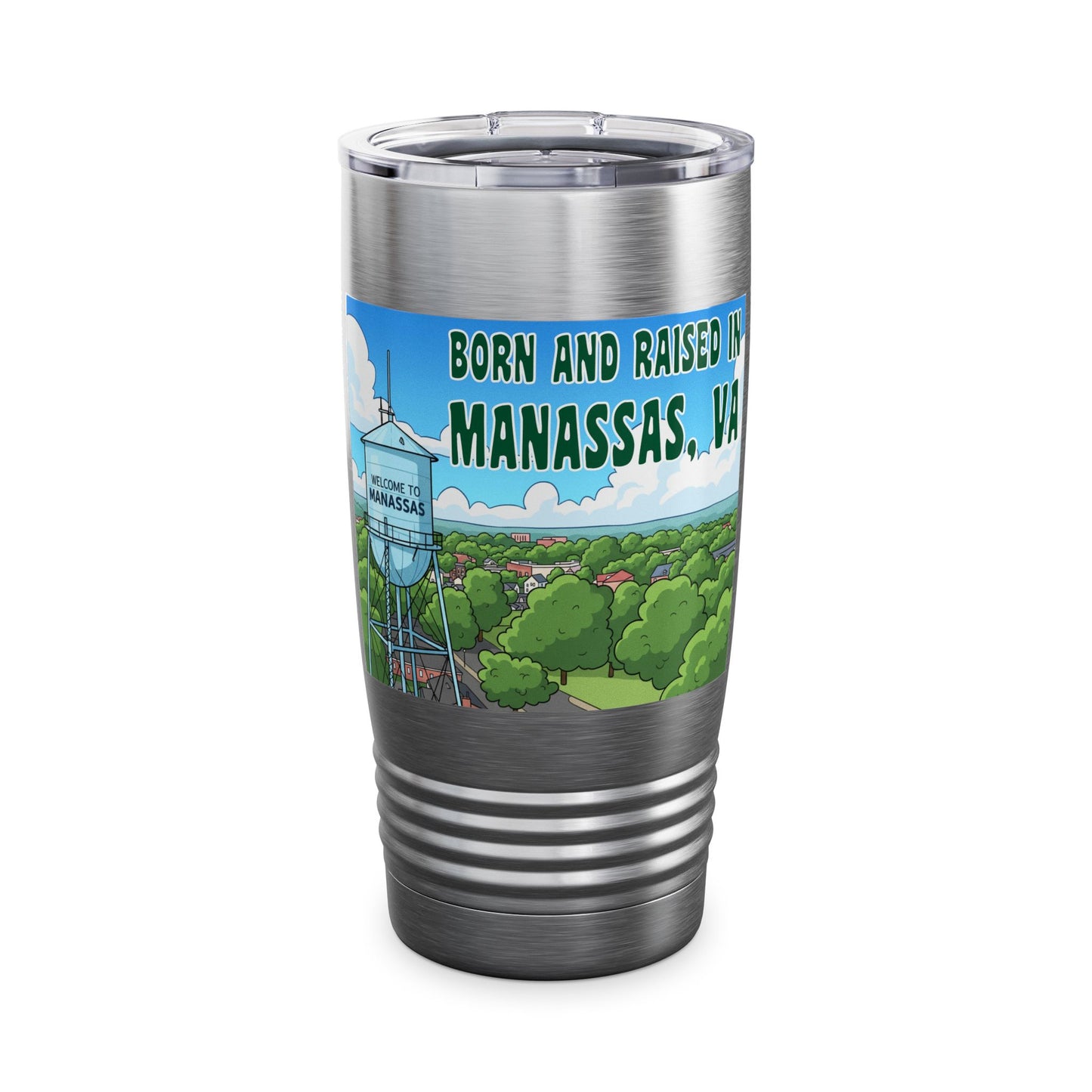 Manassas Travel Tumbler, 20oz Insulated Coffee Cup, Personalized Gifts, Nature Lover's Mug, Souvenir from Virginia