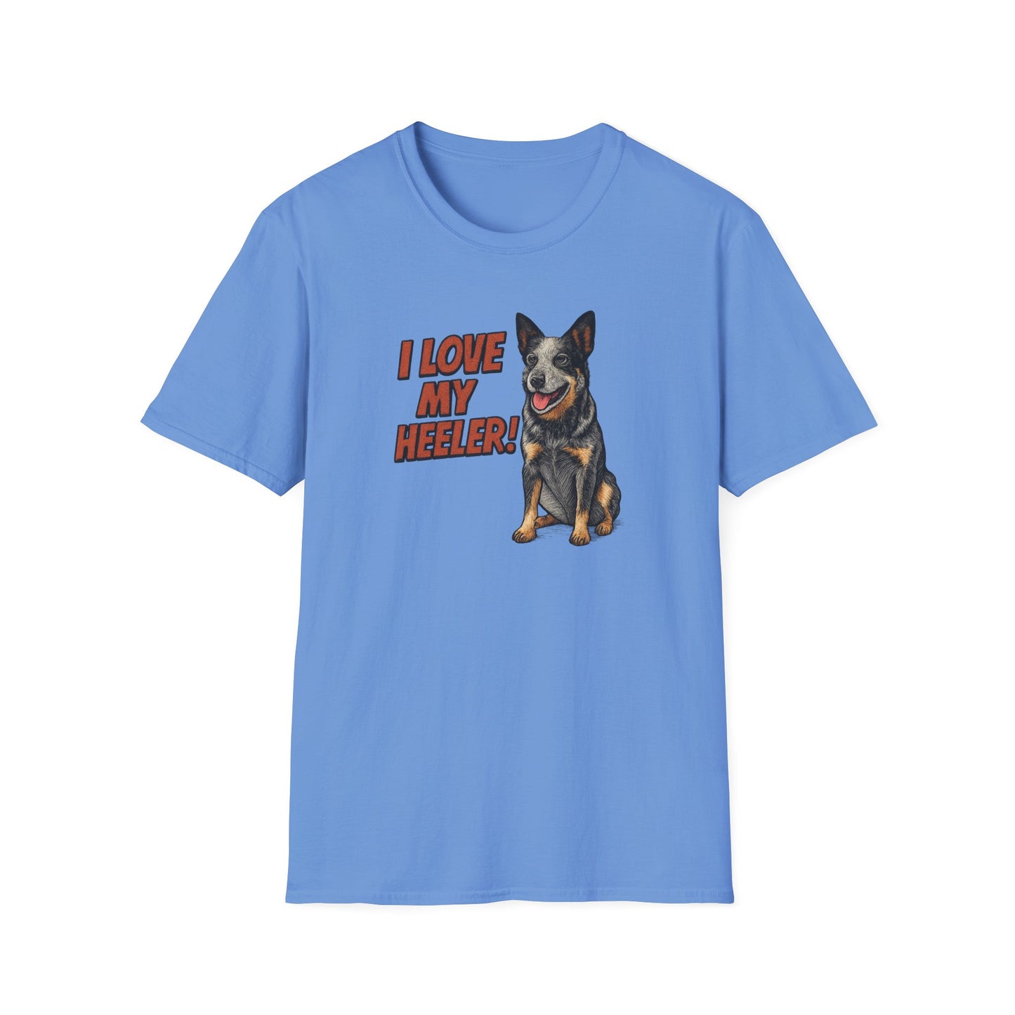 I Love My Heeler Unisex T-Shirt for Dog Lovers, Pet Owner Gift, Animal Lover Apparel, Cute Dog T-Shirt, Funny Pet Tee