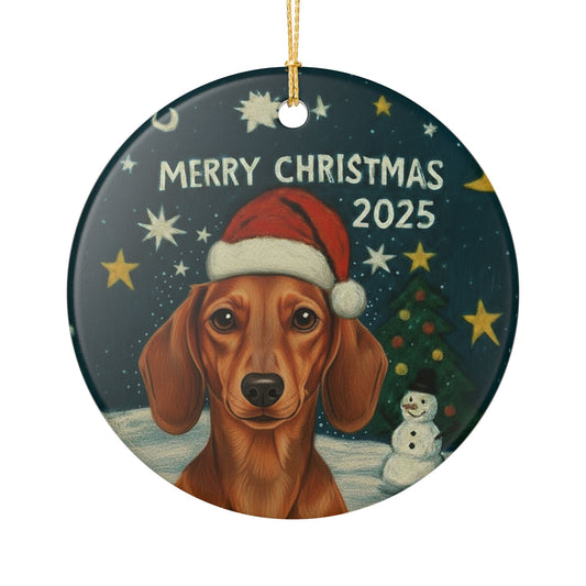 Dachshund Christmas 2025 - 1 - Ceramic