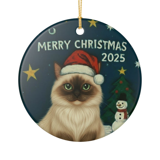 Siamese  Cat Christmas 2025 - Ceramic