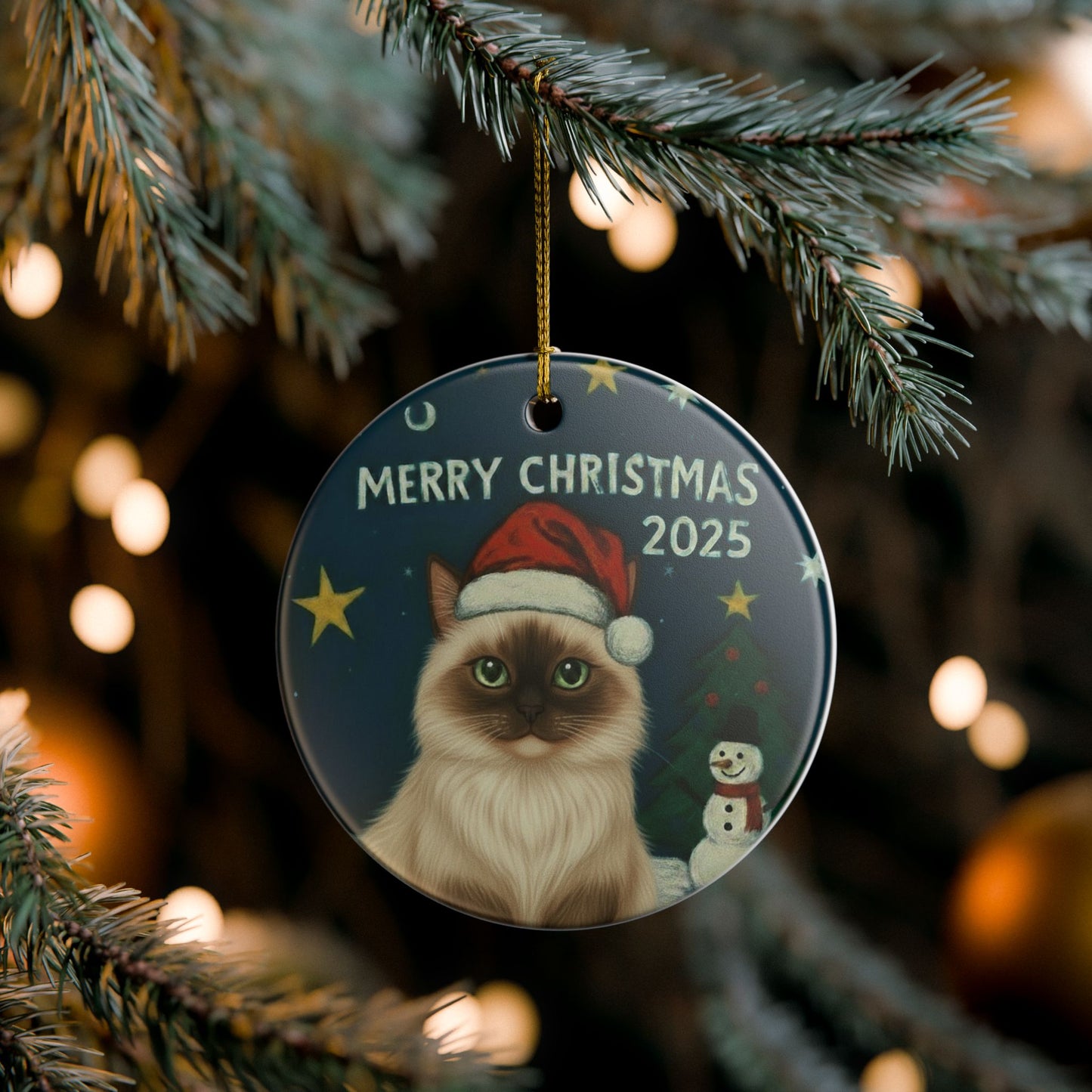 Siamese  Cat Christmas 2025 - Ceramic