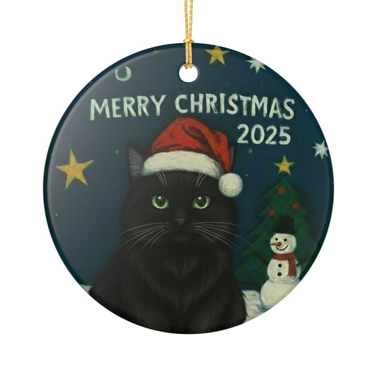 Black Cat Christmas 2025 - Ceramic