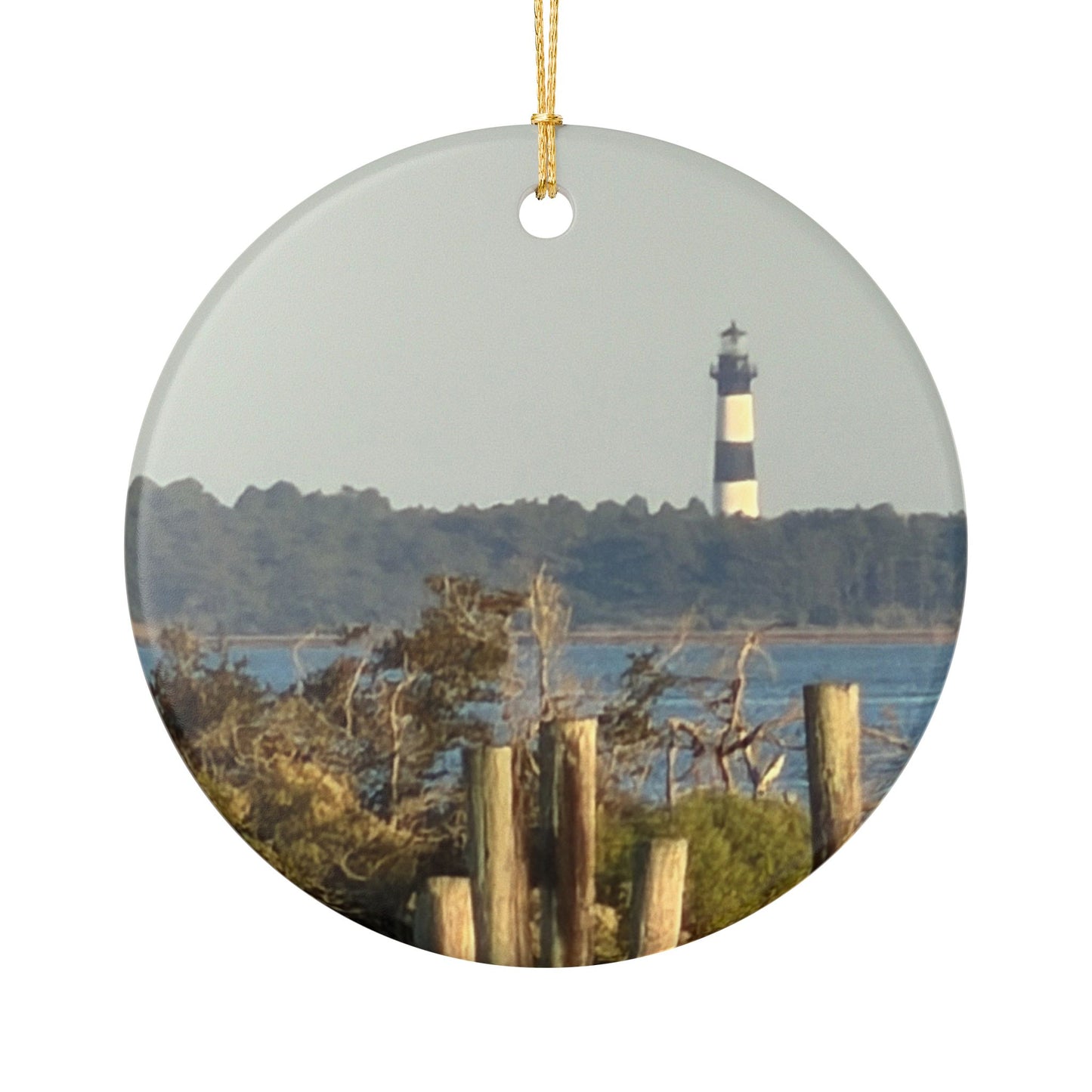 Lighthouse Coastal Ceramic Ornament