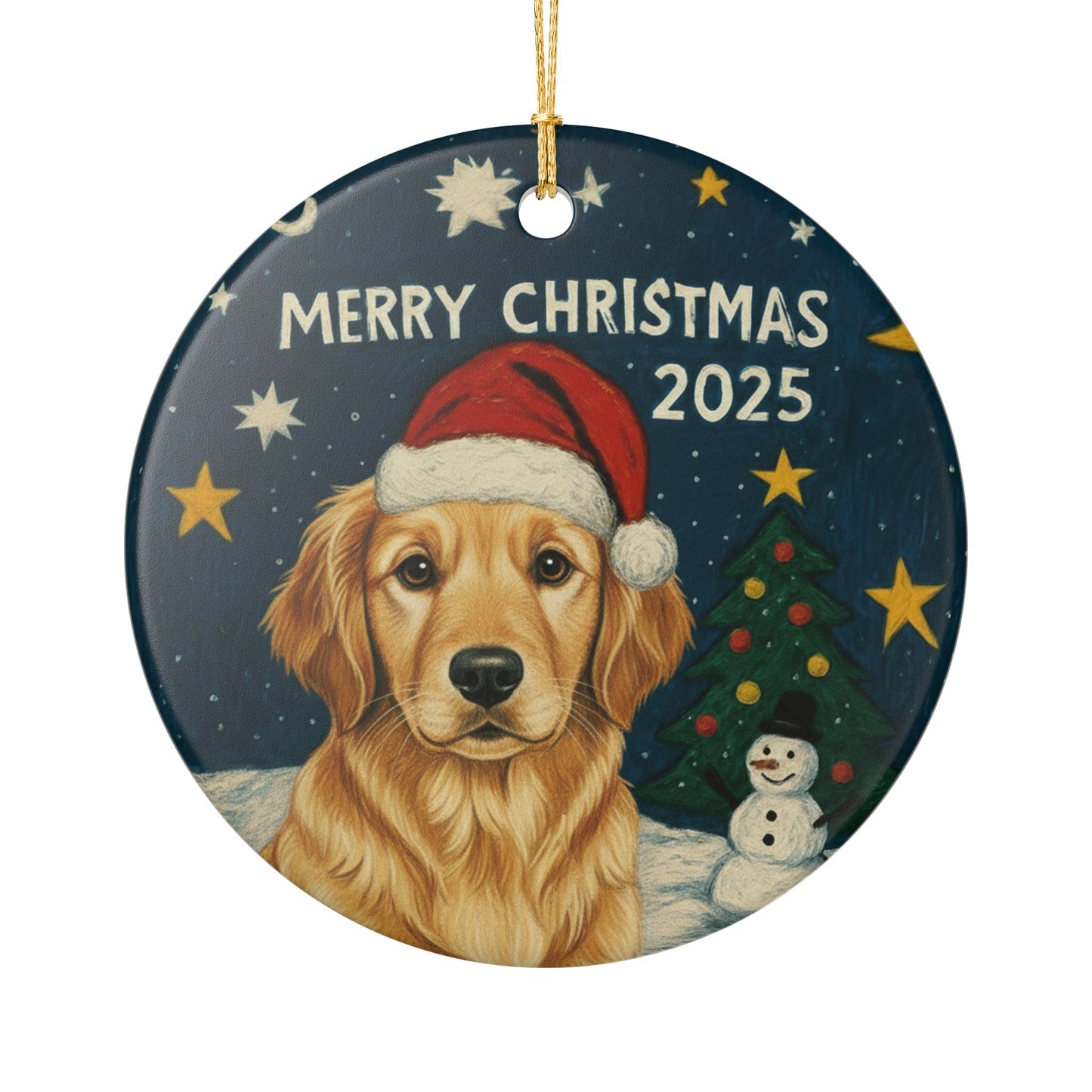Golden Retriever Christmas 2025 - Ceramic