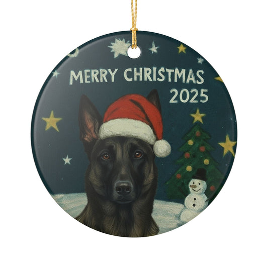 Belgian Malinois Christmas 2025 - 1 - Ceramic