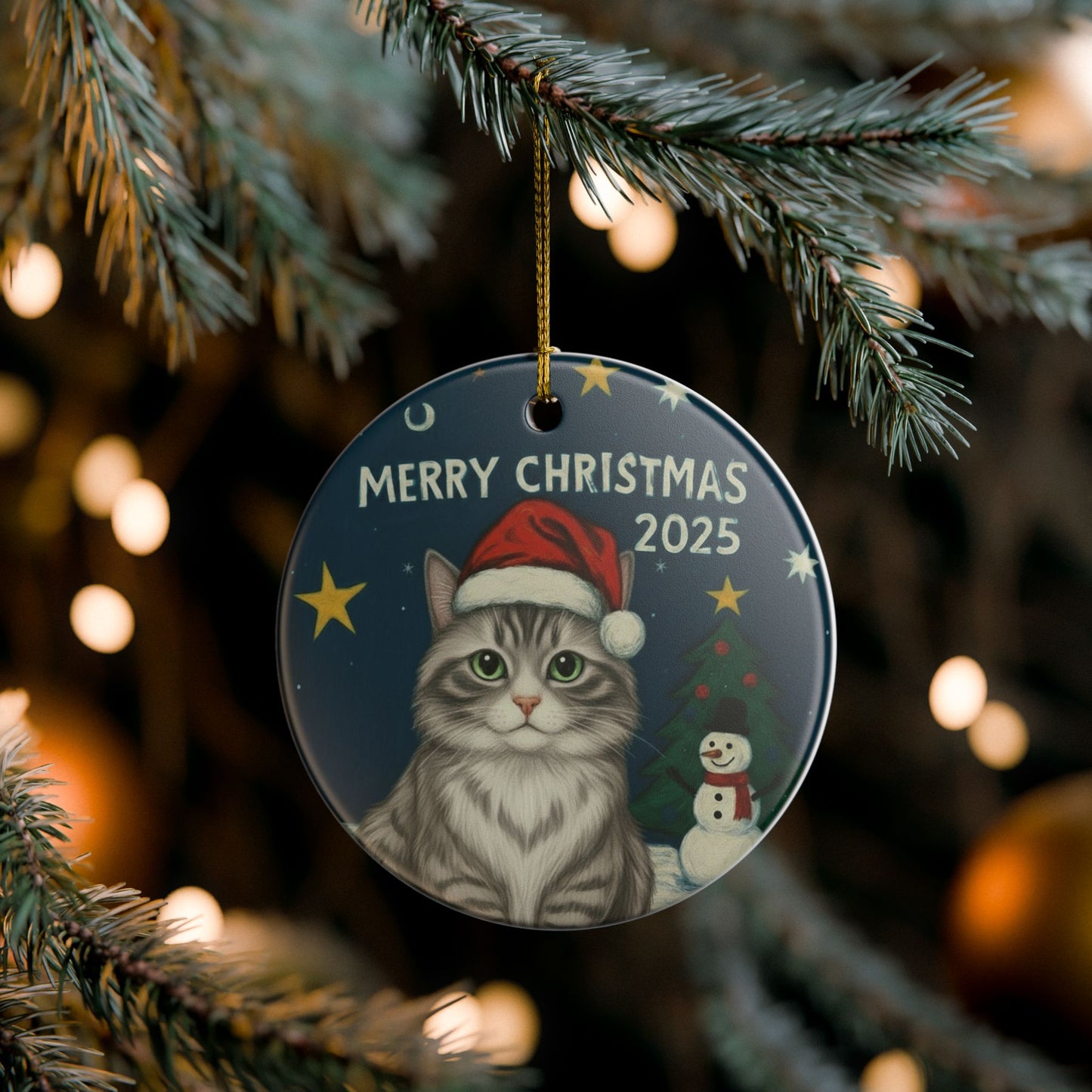Gray Tabby Christmas 2025 - Ceramic