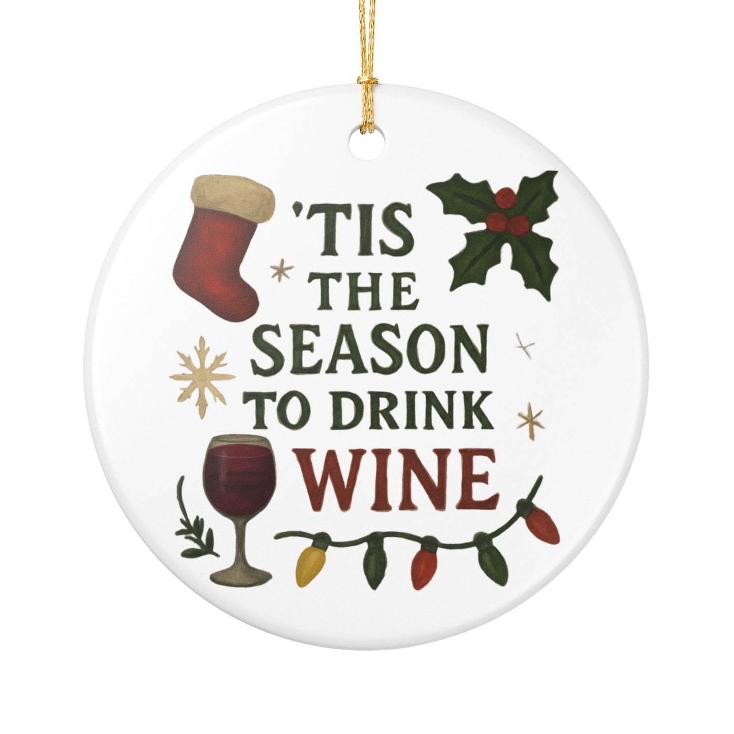 Tis the Season to Drink Wine - 1 - Ceramic