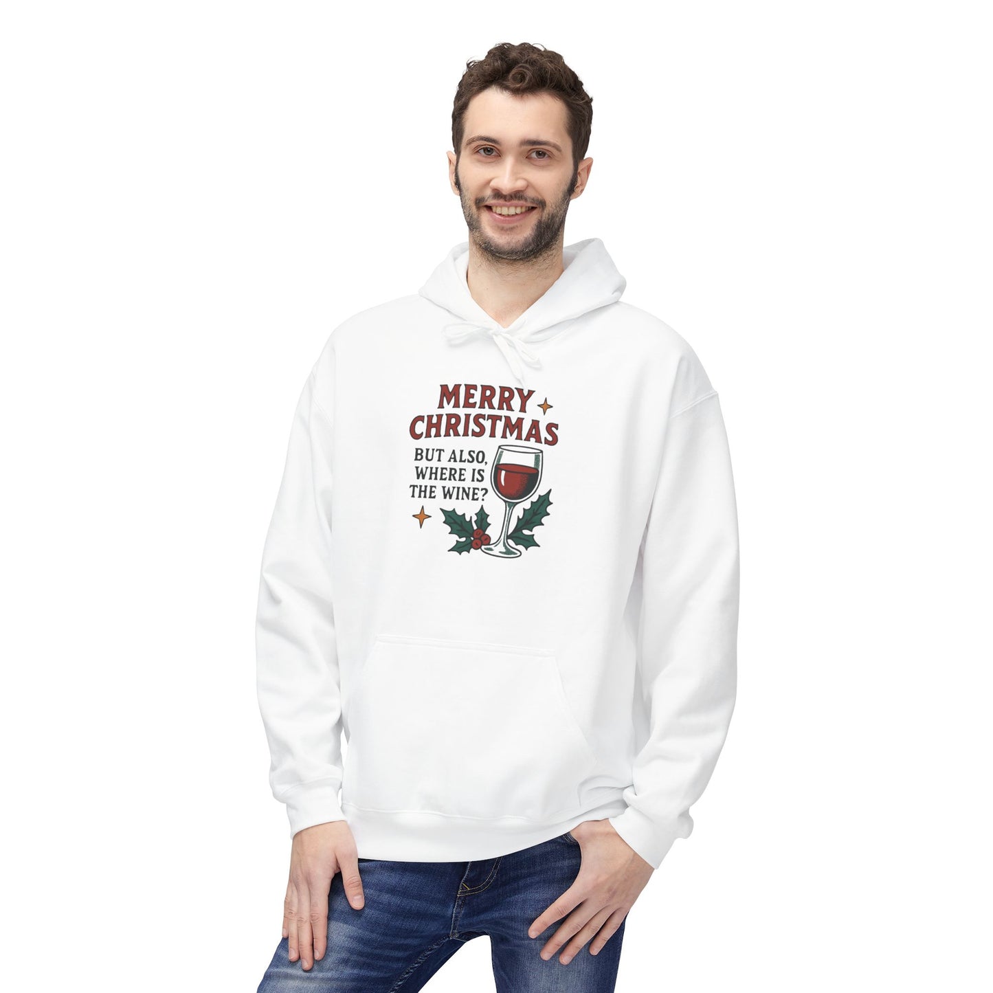 Merry Christmas But All I Want Is Wine - 1 - Pull Over Hoodie