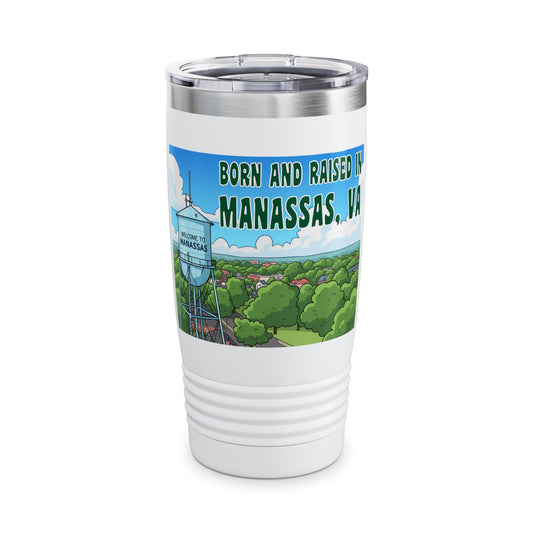 Manassas Travel Tumbler, 20oz Insulated Coffee Cup, Personalized Gifts, Nature Lover's Mug, Souvenir from Virginia