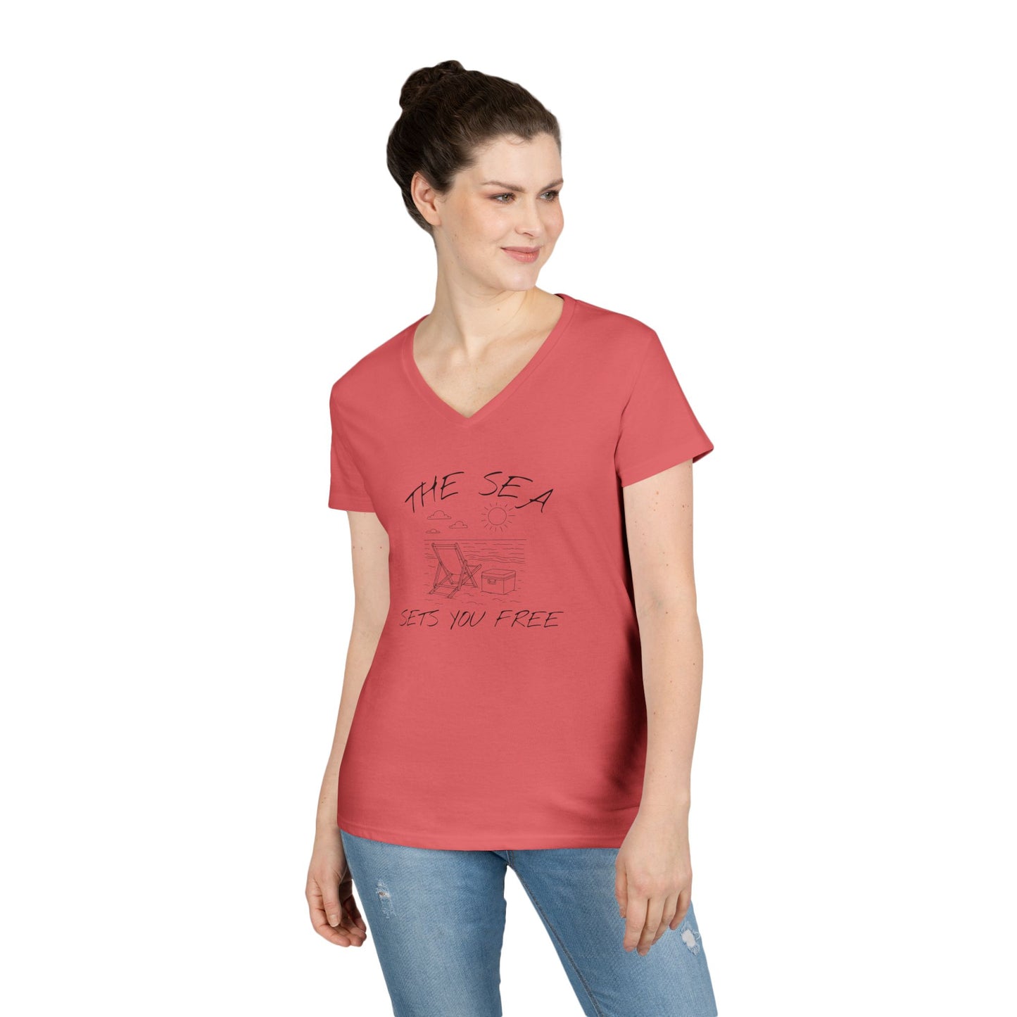 The Sea Sets You Free - Woman's V Neck