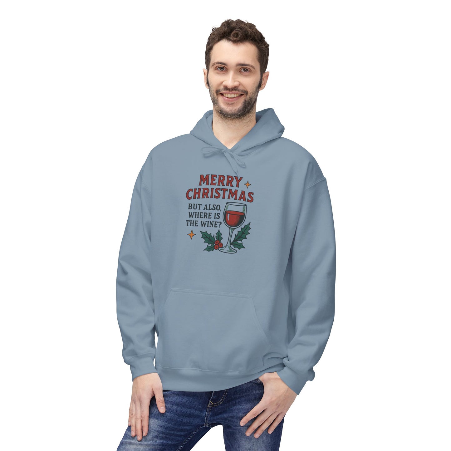 Merry Christmas But All I Want Is Wine - 1 - Pull Over Hoodie