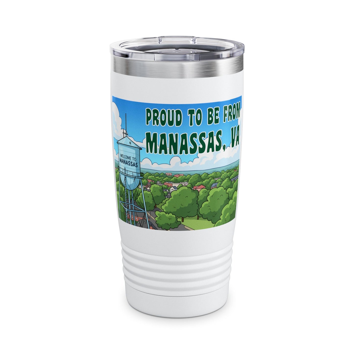Proudly Local Manassas Tumbler, 20oz Drinkware for Travelers, Gifts for Virginia Residents, Home & Office Decor, Stylish Insulated [...]