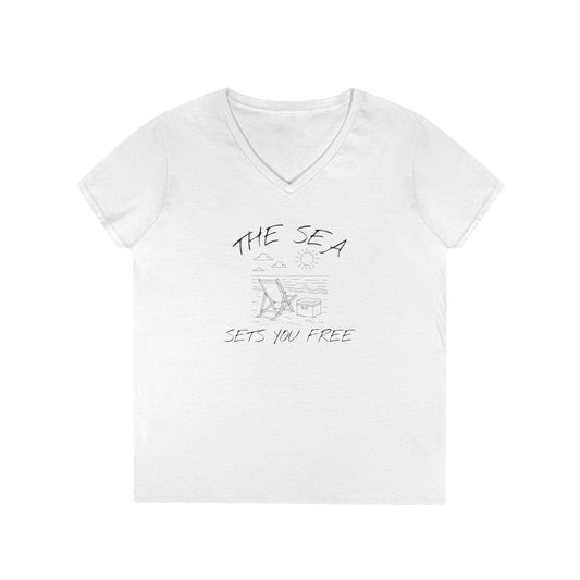 The Sea Sets You Free - Woman's V Neck