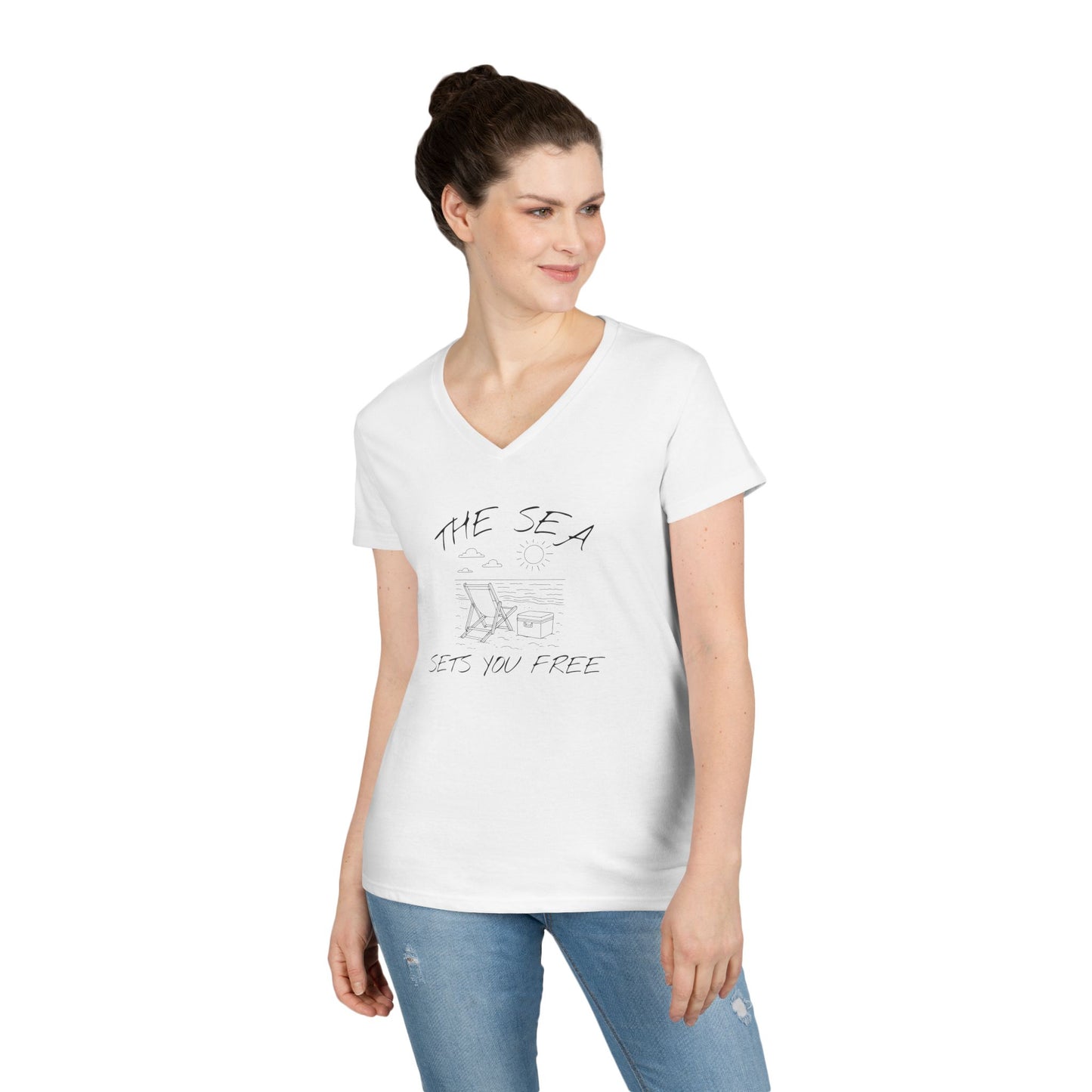 The Sea Sets You Free - Woman's V Neck