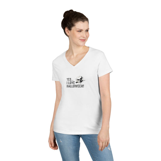 YES...I LOVE HALLOWEEN! - Witch 2 Woman's V-Neck T-Shirt
