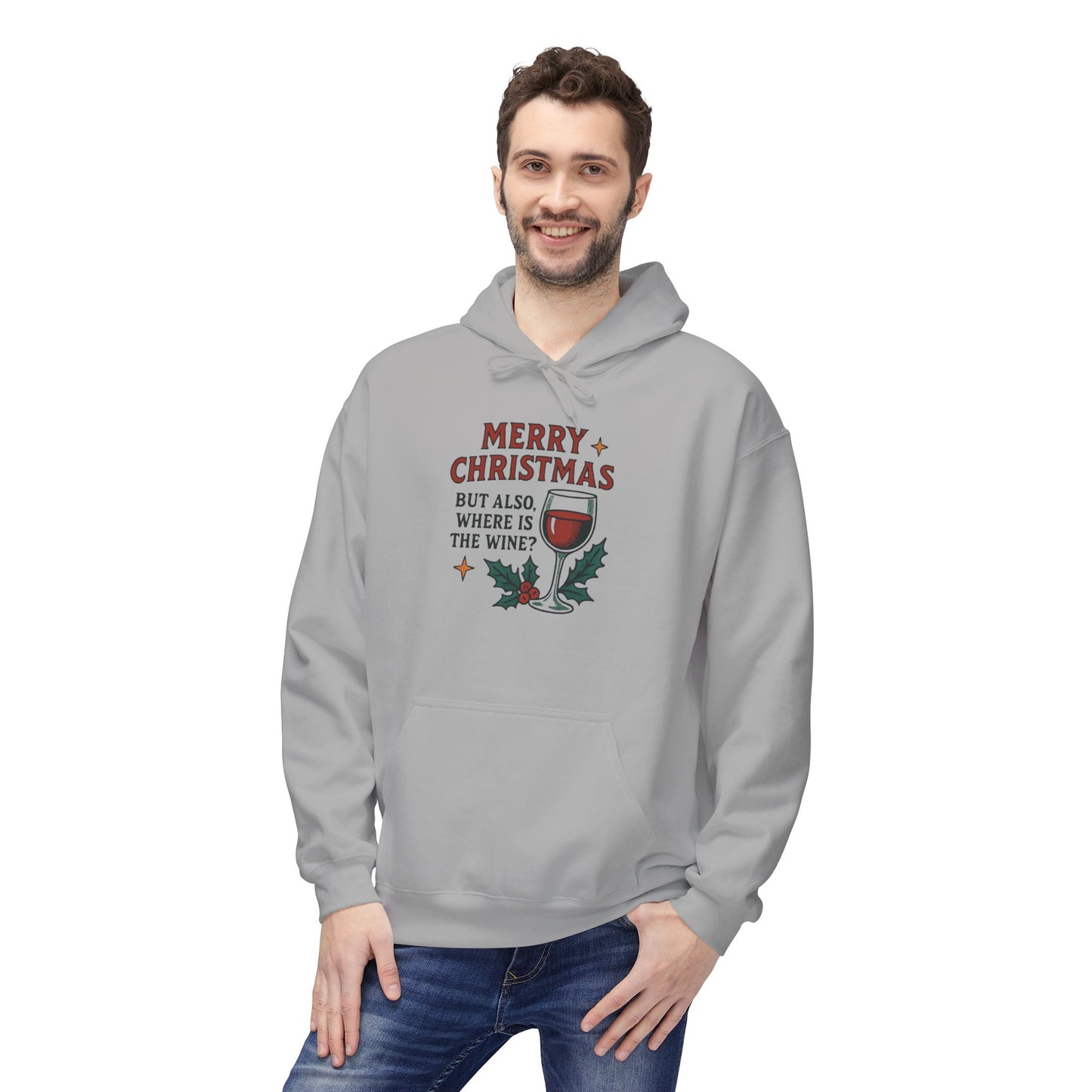 Merry Christmas But All I Want Is Wine - 1 - Pull Over Hoodie