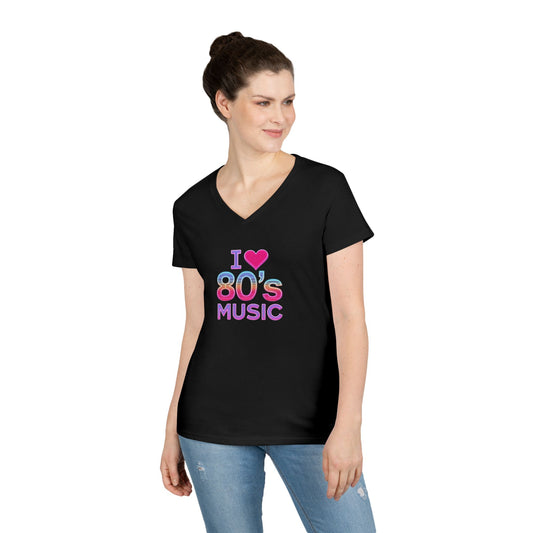 I Love 80's Music - Woman's V-Neck
