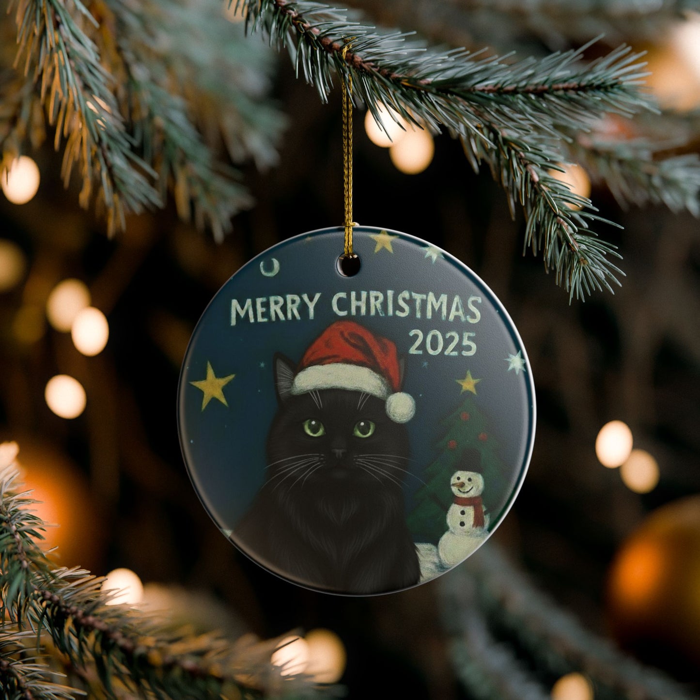 Black Cat Christmas 2025 - Ceramic