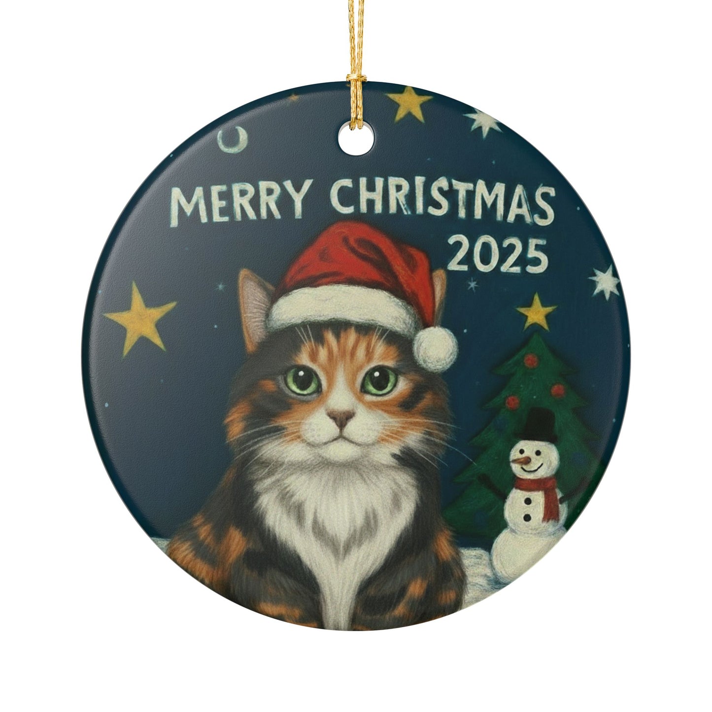 Calico Cat Christmas 2025 - Ceramic