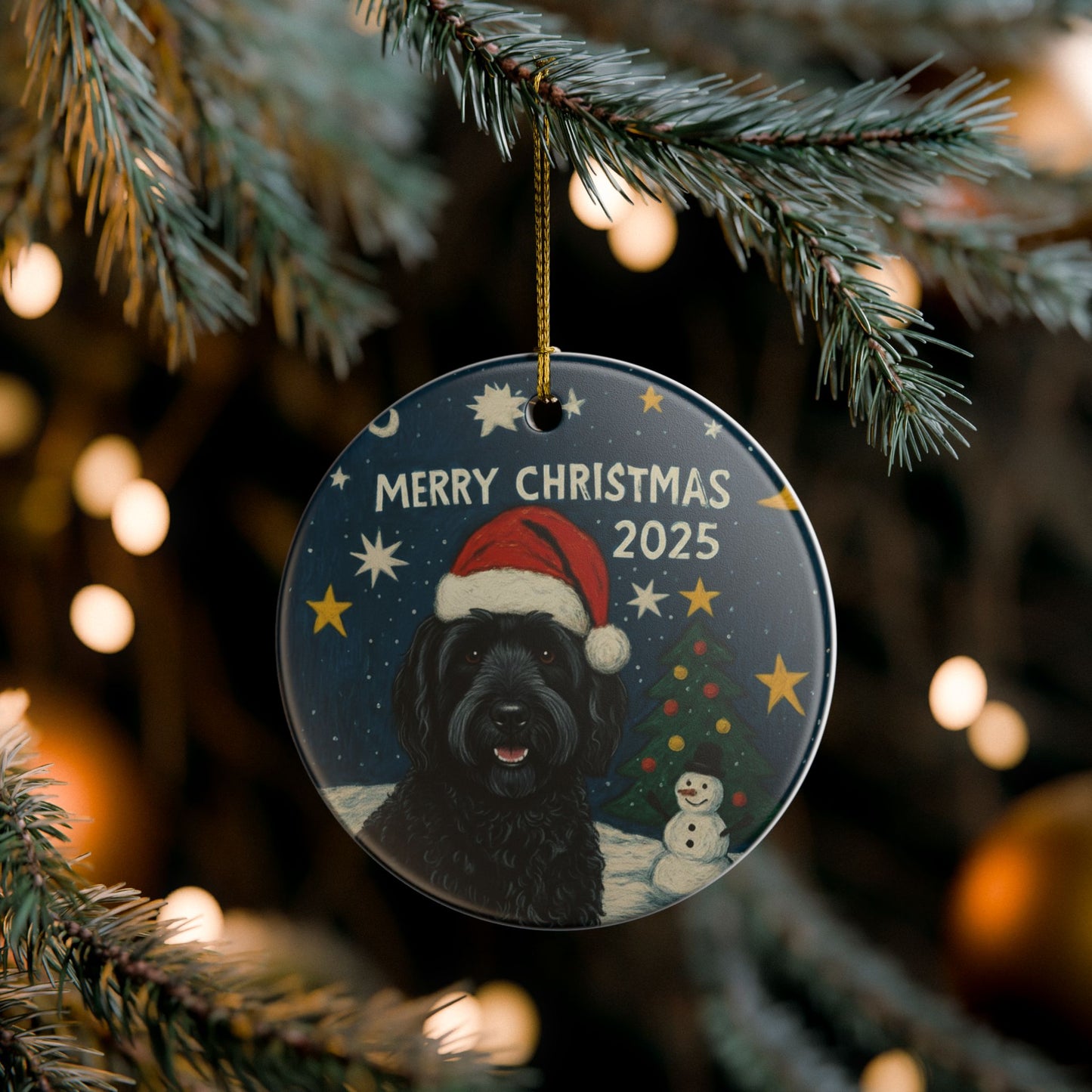 Black Goldendoodle Christmas 2025 - 1 - Ceramic