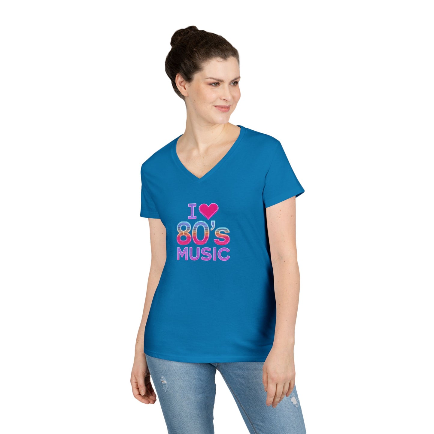 I Love 80's Music - Woman's V-Neck