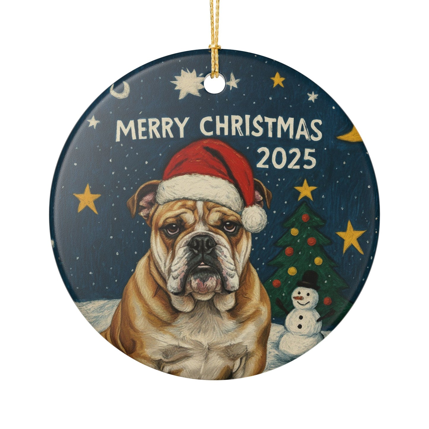 English Bulldog Christmas 2025 - 1 - Ceramic