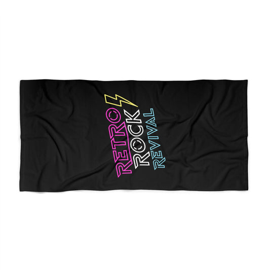 Retro Rock Revival - Beach Towel