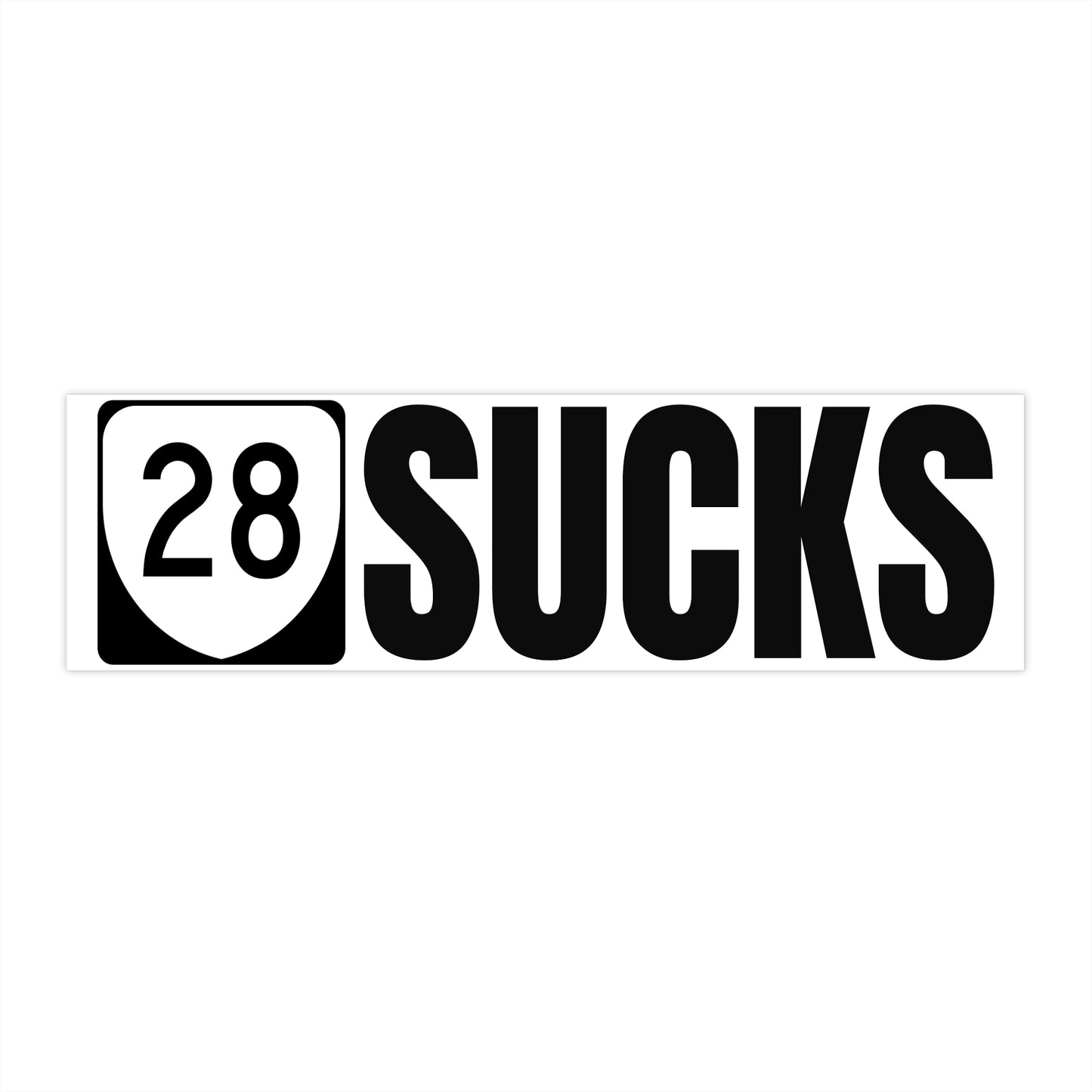 28 Sucks Bumper Sticker