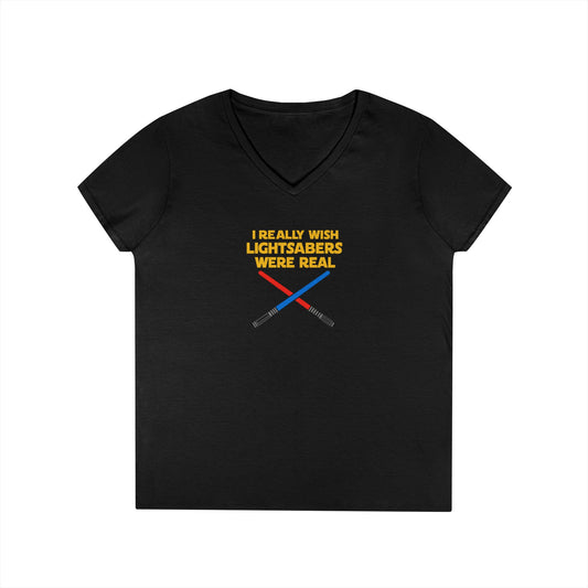 Lightsaber Wish Ladies' V-Neck T-Shirt
